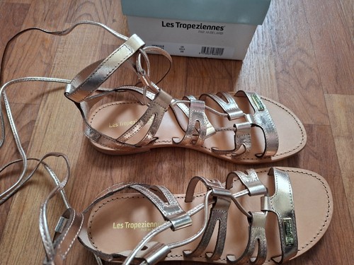 Damen sandalen flach gold - flach, 39