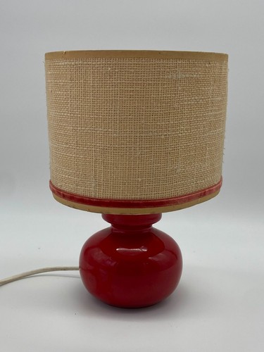 Vintage keramik tischlampe - vintage, rot