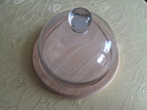 Käseglocke glas holz - käseglocke,