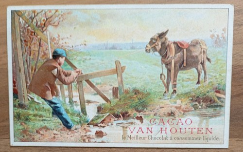 Cacao van houten trade card - trade,