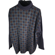 Signum Herren Pullover XL Blau Wolle Rollkragen