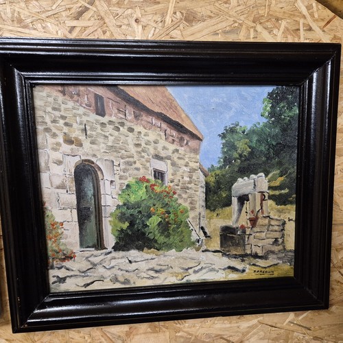 Oelbild frankreich landhaus - oelbild,