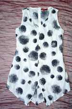 VETONO Weisses Kleid sehr leicht gewebter Stoff Gr. 2 neuwertig mit Metall