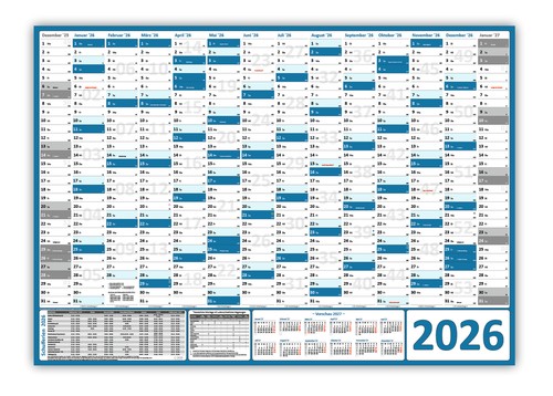 Xxl wandkalender din 2026 - xxl,