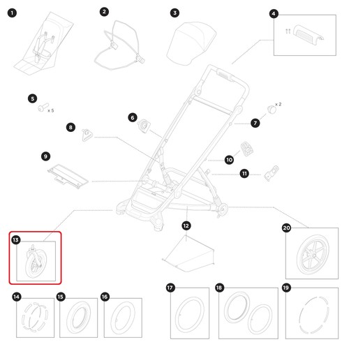 Thule front fork assembly für - thule,
