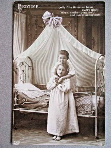Postkarte kinder bedtime - rp,