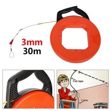 30M Fiberglas Kabel Einziehhilfe Kit Einziehband Einziehspirale Einziehdraht