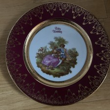 Limoges Porzellan Teller Ruby