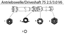 Kardanwellenlager Alfa 75 (162) 2,5/3,0 V6 Bj.1985-1992