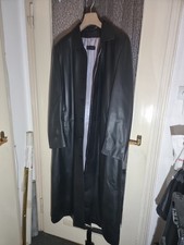 TESSATI ECHT LEDER LANG MANTEL  * Gr. 54 * SCHWARZ WEICH HANDMADE NEU WIE MATRIX