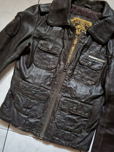 Superdry leder jacke - "leder",