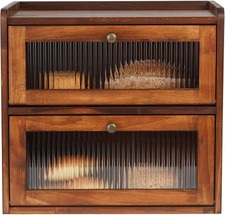 GUUSII HOME Brotkasten Holz Brot Aufbewahrungsbox für Küche L, braun 