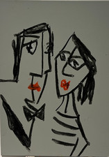 expressive Frau Mann Portrait