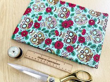 STOFFREST - Türkis Blumen