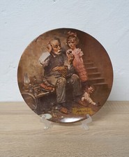 Norman Rockwell Knowles The Cobbler Wandteller Sammlerstück Porzellan Vintage