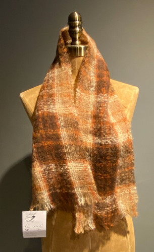 Vintage mohair schal - schal, braun