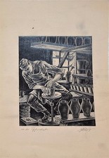 Kohle Bleistift Radierung BILD