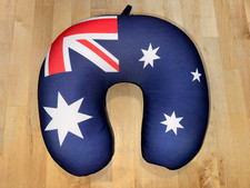 Australien Down Under  Nackenhörnchen Reisekissen Flagge marine rot weiss