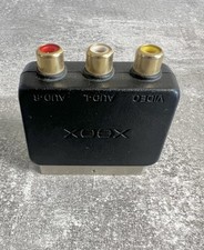 Original Microsoft Xbox SCART Cinch AV Adapter schwarz