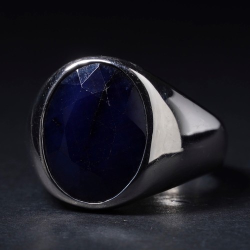 17ct large dark blue sapphire - blue,