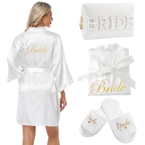Bride bademantel satin kimono - satin,