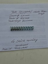 2 x Druckfeder Spiralfeder Dm 15,6mm Rückstell Feder L 82,5mm DrahtDm 2,4m