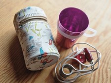 original Reise - Tauchsieder aus den 50er Jahren incl. Tasche und Becherhalter