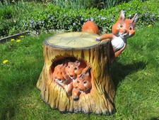 Eichhörnchen am Baumstumpf