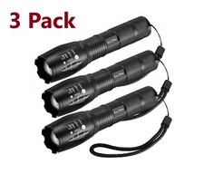 3 x Tactical 18650 Flashlight