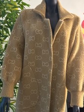 Alpaka Jacke Mantel Neu Beige Ecru Gr. 40 42