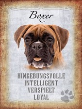 Holzschild 40x30 cm Boxer Hund