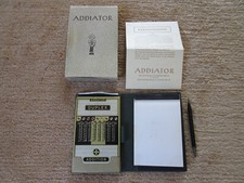ADDIATOR DUPLEX Rechenmaschine C. KÜBLER BERLIN mit Stift Etui & Anleitung 1958