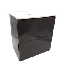 Street Plus Badmöbel Set Badezimmermöbel Anthrazit Hochglanz 51 5 cm moderne Bad