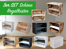 3er Set - MEGA Auswahl an Regalen aus Apfelkisten / Obstkisten / Weinkisten