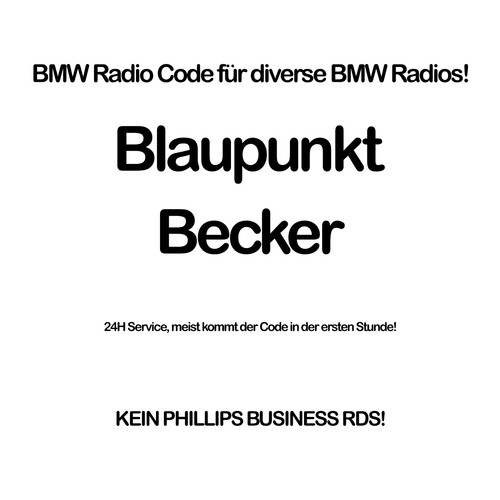 Bmw radio code - radio,