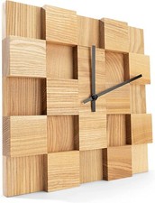 Wanduhr aus edlem - , eschenholz