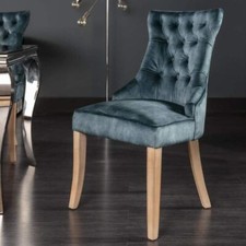 Edler Stuhl MODAN petrol Samt