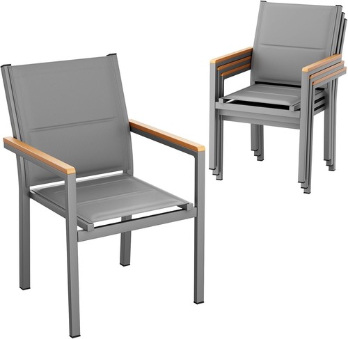 6er set gartenstuhl alu - set,