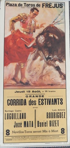 Altes stierkampf poster - poster, 1962