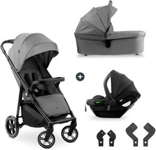 Hauck Sport Kinder Wagen Set SHOP N CARE TRIO ab Geburt grau ohne Regenschutz
