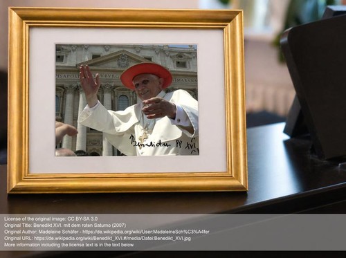 Repro autogramm papst - -,