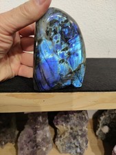 Labradorit Freiform 0,79kg, 10,5cm, tiefes Blau, Heilstein, fein Poliert