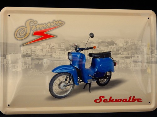 Blechschild simson moped - simson,
