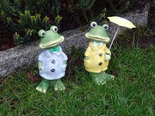 Gartenfigur frosch mit - gartenfigur,
