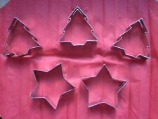 Serviettenhalter Weihnachten Tischdeko Sterne Tannenbäume Edelstahl 5 Stück