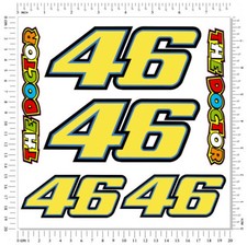 VR 46 Valentino Rossi Der Arzt Helm Abziehbilder Set Aufkleber Grafiken laminier
