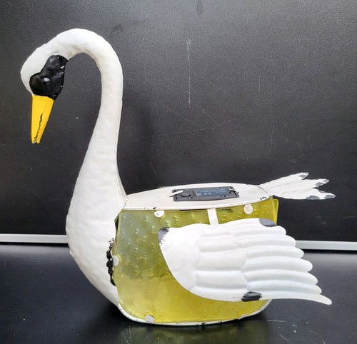 Schwan mit solar - schwan, solar-beleuchtung