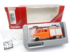 345HO /33 - Herpa H0 041065 - Mercedes T 2 DoKa Feuerwehr Neonrot - top in OVP
