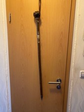 Wanderstock, Knaufstock, mit Handschlaufe, Stocknägel und Metallspitze braun