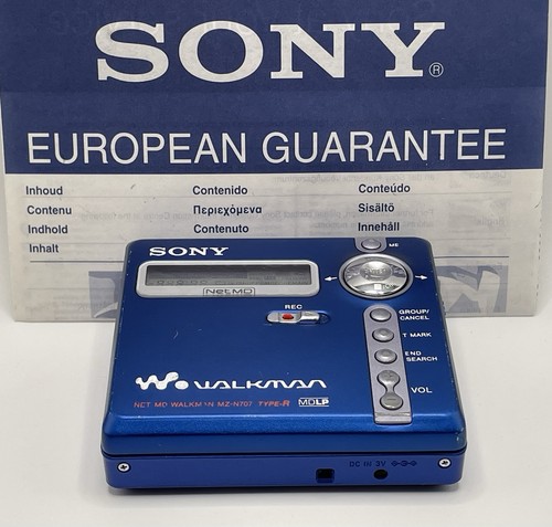 Sony n707 type r - sony, minidisc
